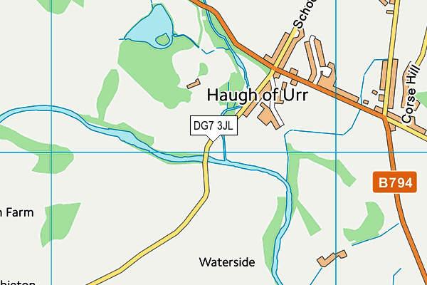 DG7 3JL map - OS VectorMap District (Ordnance Survey)