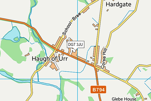 DG7 3JU map - OS VectorMap District (Ordnance Survey)