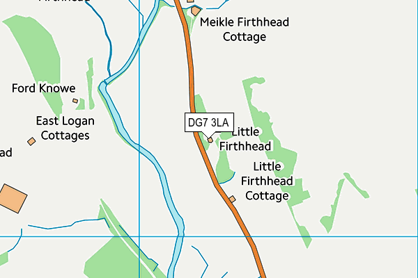 DG7 3LA map - OS VectorMap District (Ordnance Survey)