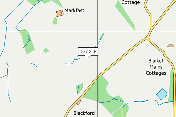 DG7 3LE map - OS VectorMap District (Ordnance Survey)