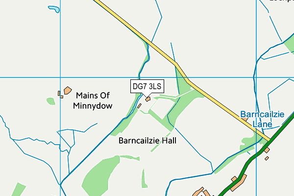 DG7 3LS map - OS VectorMap District (Ordnance Survey)