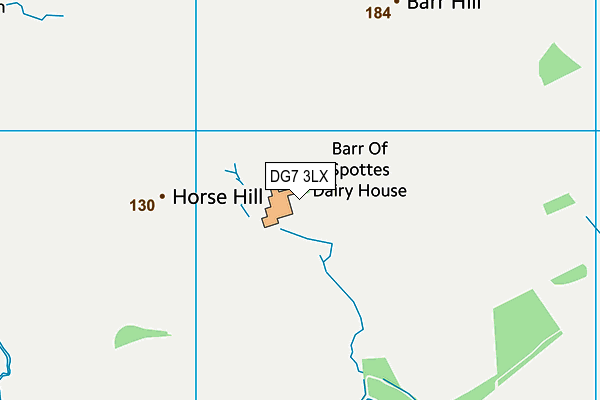 DG7 3LX map - OS VectorMap District (Ordnance Survey)