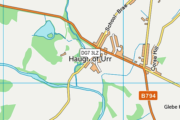 DG7 3LZ map - OS VectorMap District (Ordnance Survey)