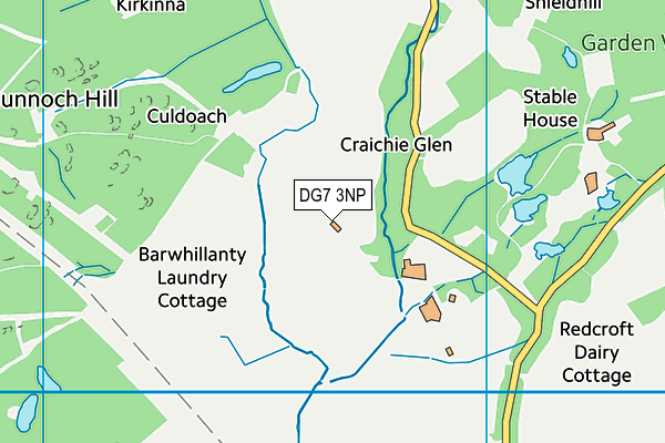 DG7 3NP map - OS VectorMap District (Ordnance Survey)