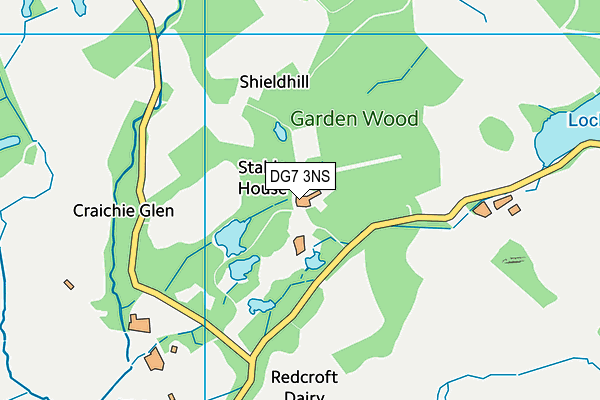 DG7 3NS map - OS VectorMap District (Ordnance Survey)