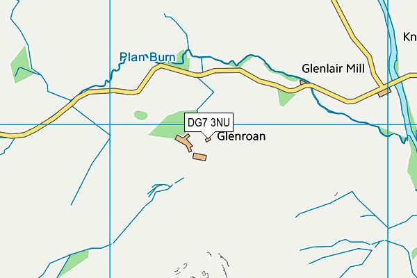 DG7 3NU map - OS VectorMap District (Ordnance Survey)