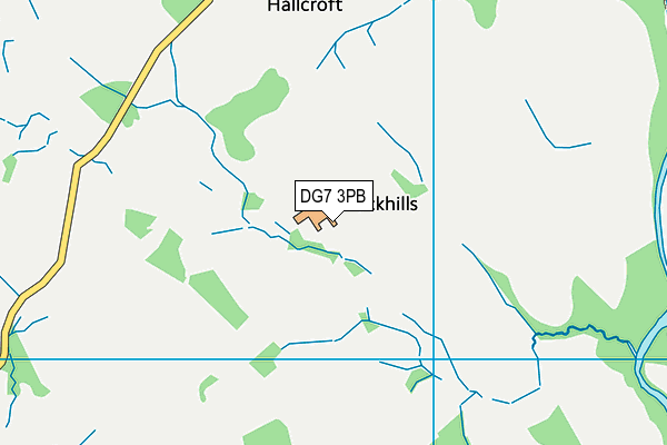 DG7 3PB map - OS VectorMap District (Ordnance Survey)