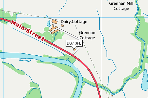 DG7 3PL map - OS VectorMap District (Ordnance Survey)