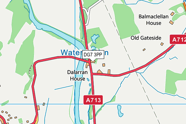 DG7 3PP map - OS VectorMap District (Ordnance Survey)