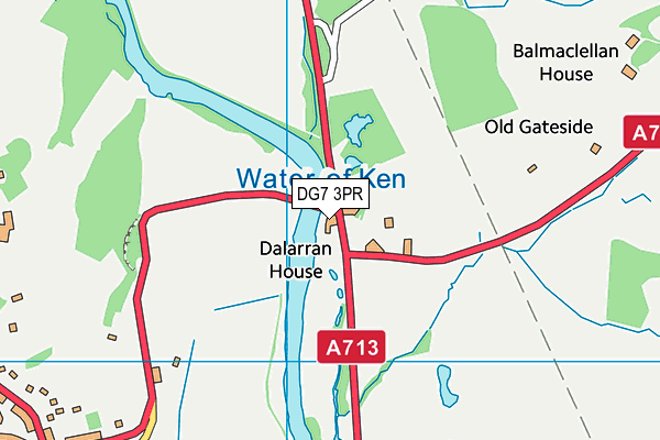 DG7 3PR map - OS VectorMap District (Ordnance Survey)