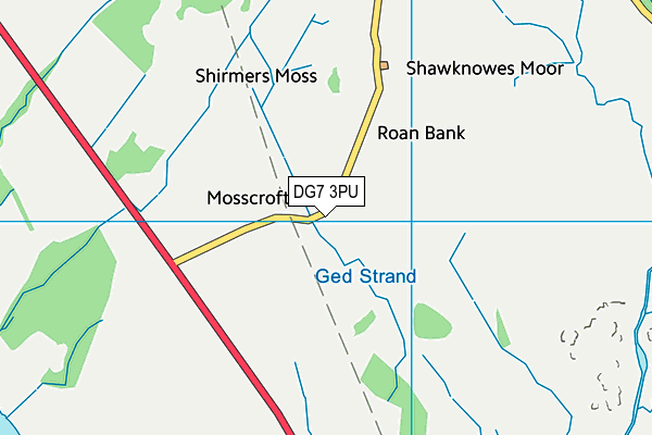 DG7 3PU map - OS VectorMap District (Ordnance Survey)