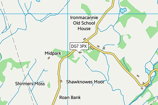 DG7 3PX map - OS VectorMap District (Ordnance Survey)