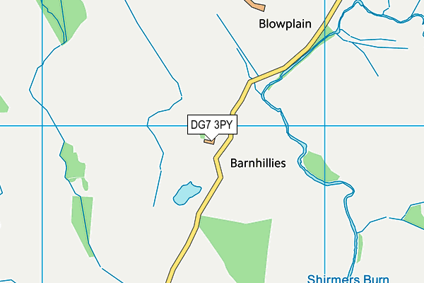 DG7 3PY map - OS VectorMap District (Ordnance Survey)