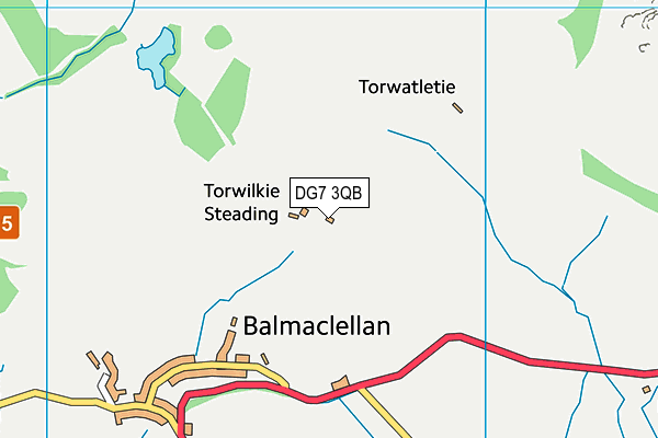 DG7 3QB map - OS VectorMap District (Ordnance Survey)