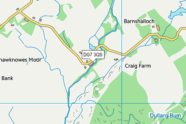 DG7 3QS map - OS VectorMap District (Ordnance Survey)