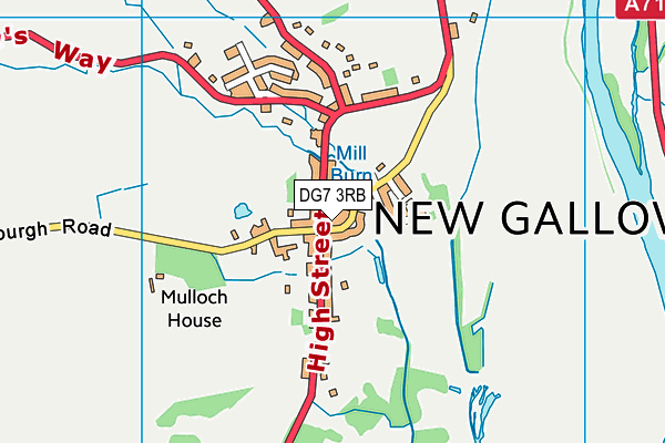 DG7 3RB map - OS VectorMap District (Ordnance Survey)