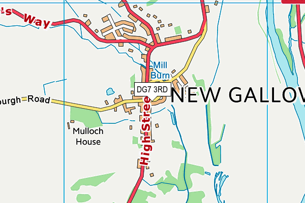 DG7 3RD map - OS VectorMap District (Ordnance Survey)