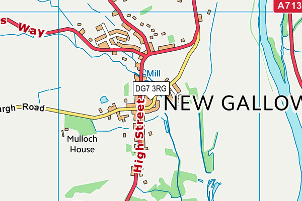 DG7 3RG map - OS VectorMap District (Ordnance Survey)