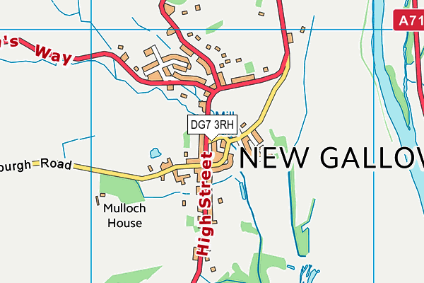 DG7 3RH map - OS VectorMap District (Ordnance Survey)