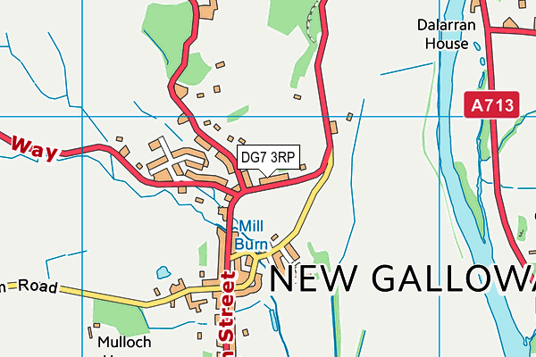 DG7 3RP map - OS VectorMap District (Ordnance Survey)