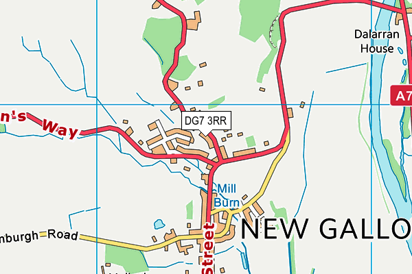 DG7 3RR map - OS VectorMap District (Ordnance Survey)
