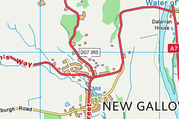 DG7 3RS map - OS VectorMap District (Ordnance Survey)