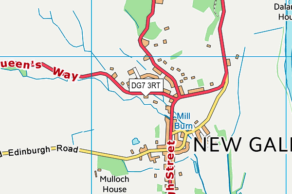 DG7 3RT map - OS VectorMap District (Ordnance Survey)