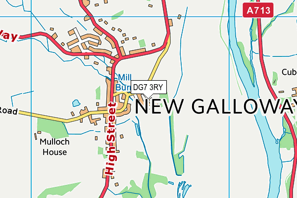 DG7 3RY map - OS VectorMap District (Ordnance Survey)