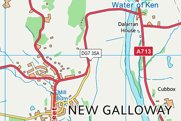 DG7 3SA map - OS VectorMap District (Ordnance Survey)