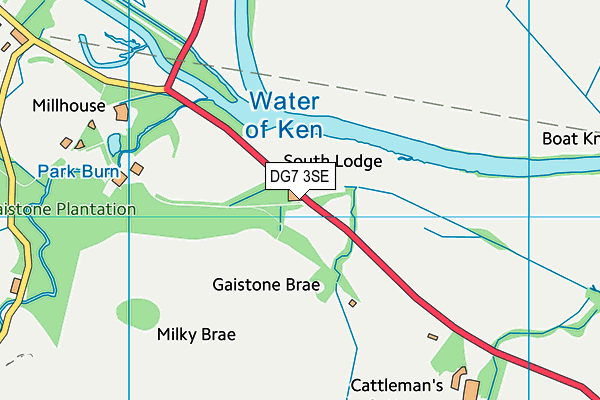 DG7 3SE map - OS VectorMap District (Ordnance Survey)