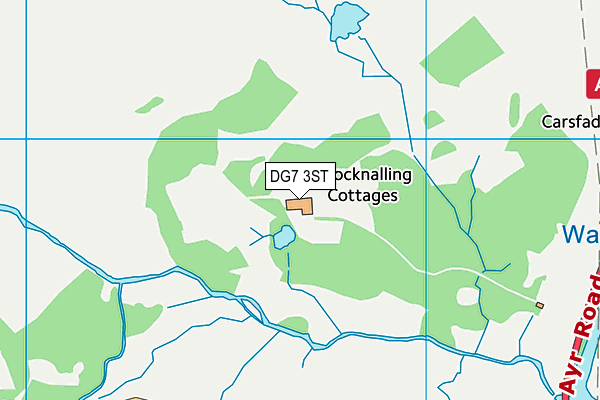 DG7 3ST map - OS VectorMap District (Ordnance Survey)