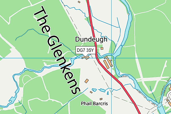 DG7 3SY map - OS VectorMap District (Ordnance Survey)