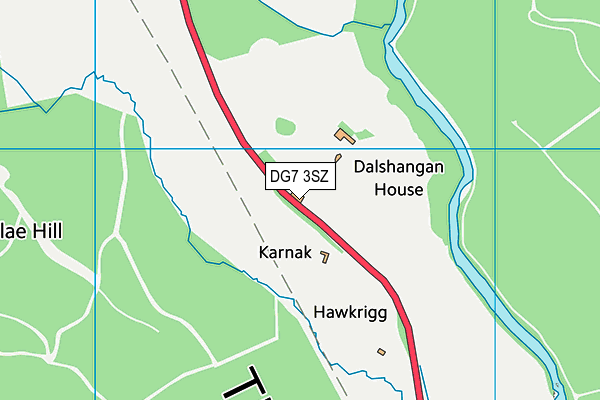 DG7 3SZ map - OS VectorMap District (Ordnance Survey)