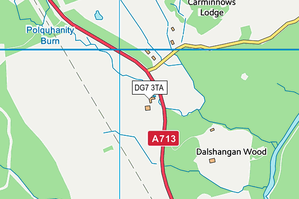 DG7 3TA map - OS VectorMap District (Ordnance Survey)