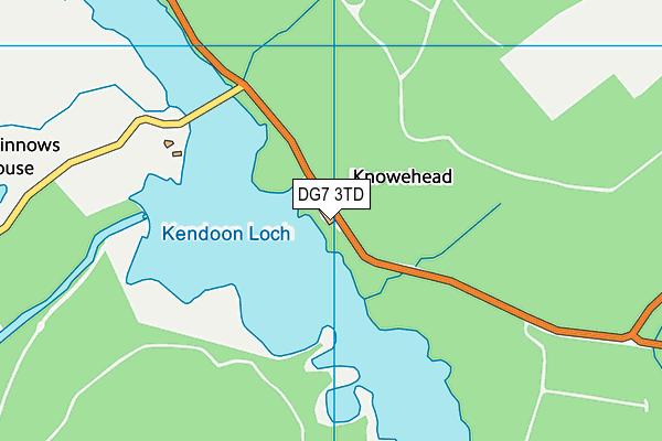 DG7 3TD map - OS VectorMap District (Ordnance Survey)