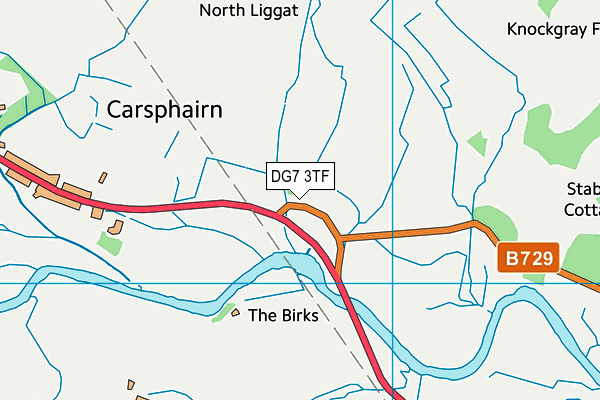 DG7 3TF map - OS VectorMap District (Ordnance Survey)