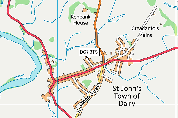 DG7 3TS map - OS VectorMap District (Ordnance Survey)