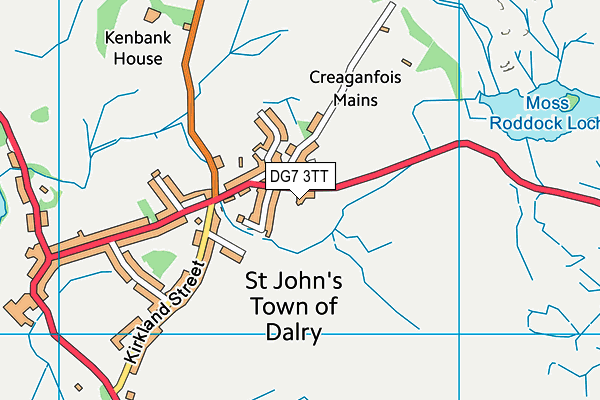 DG7 3TT map - OS VectorMap District (Ordnance Survey)