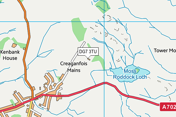DG7 3TU map - OS VectorMap District (Ordnance Survey)