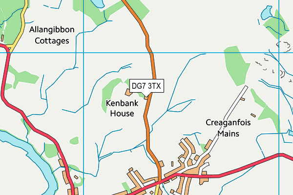 DG7 3TX map - OS VectorMap District (Ordnance Survey)