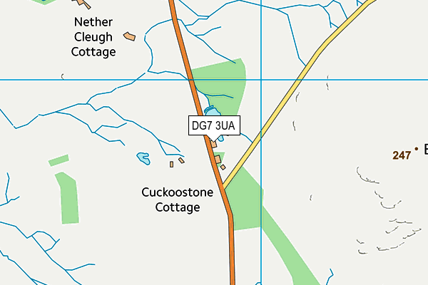 DG7 3UA map - OS VectorMap District (Ordnance Survey)