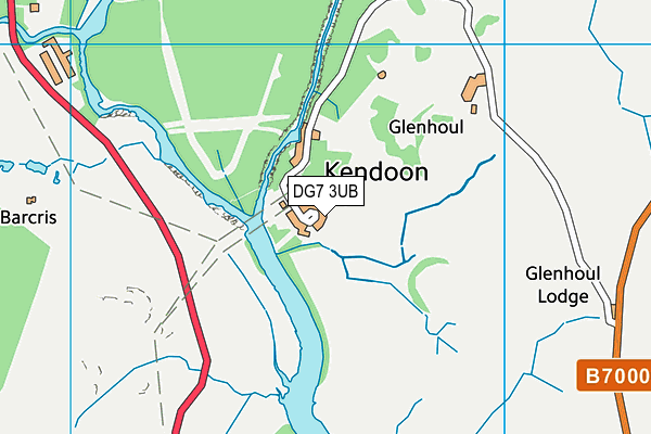 DG7 3UB map - OS VectorMap District (Ordnance Survey)