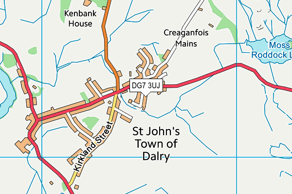 DG7 3UJ map - OS VectorMap District (Ordnance Survey)