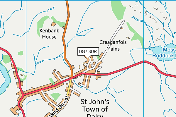 DG7 3UR map - OS VectorMap District (Ordnance Survey)