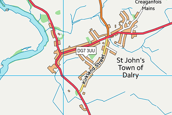 DG7 3UU map - OS VectorMap District (Ordnance Survey)