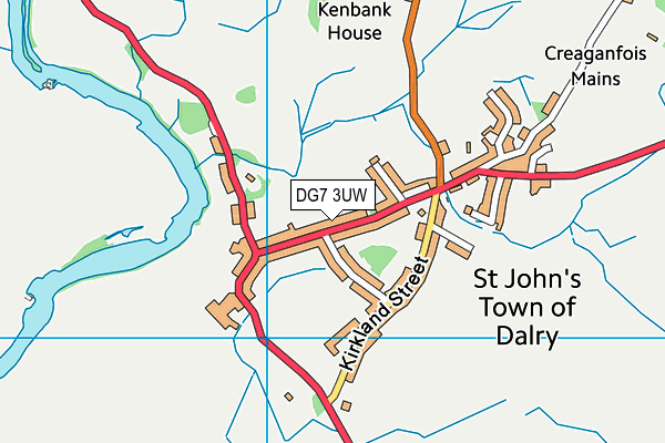 DG7 3UW map - OS VectorMap District (Ordnance Survey)