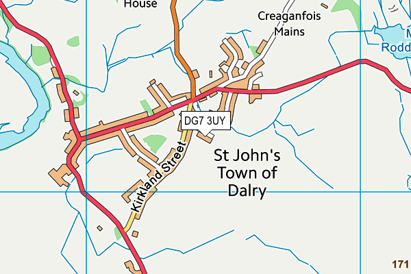 DG7 3UY map - OS VectorMap District (Ordnance Survey)