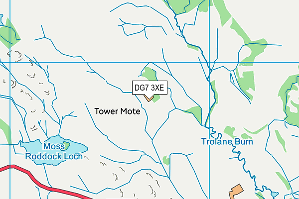 DG7 3XE map - OS VectorMap District (Ordnance Survey)