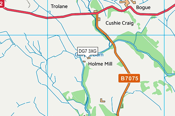 DG7 3XG map - OS VectorMap District (Ordnance Survey)