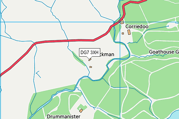 DG7 3XH map - OS VectorMap District (Ordnance Survey)